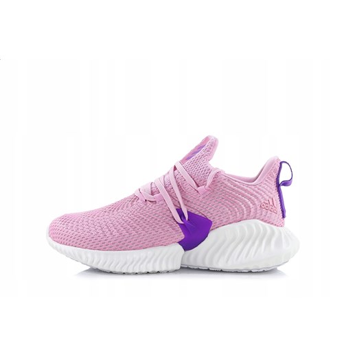 Buty sportowe damskie Adidas do biegania alphabounce różowe gładkie sznurowane 