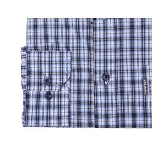 Bawełniana koszula męska w niebieską kratkę Aldo Vrandi  Aldo Vrandi 3XL mensklep