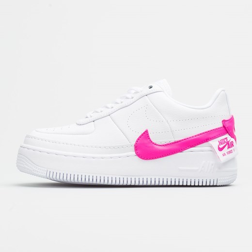 Buty sportowe damskie Nike do biegania air force białe bez wzorów wiązane płaskie 