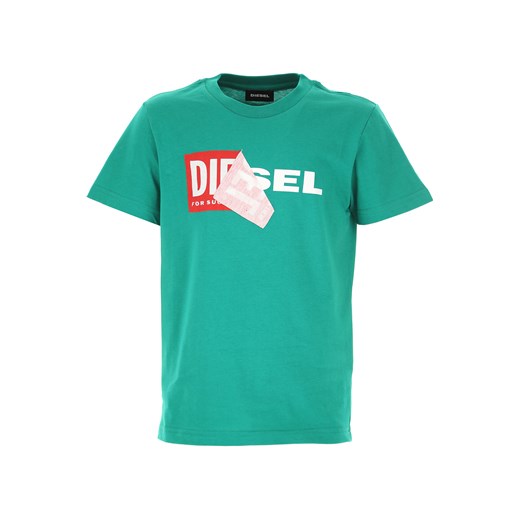 Diesel Koszulka Dziecięca dla Chłopców, zielony, Bawełna, 2019, 10Y 12Y 14Y 16Y 4Y 6Y 8Y Diesel  12Y RAFFAELLO NETWORK