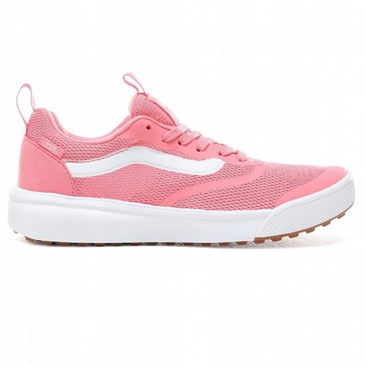 Vans buty sportowe damskie sznurowane różowe na wiosnę bez wzorów 
