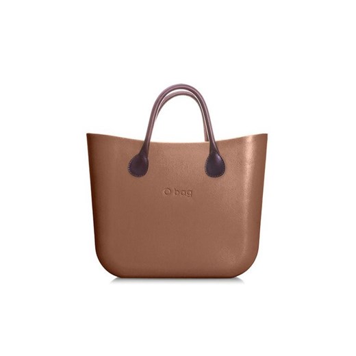 Shopper bag O Bag bez dodatków matowa brązowa elegancka 