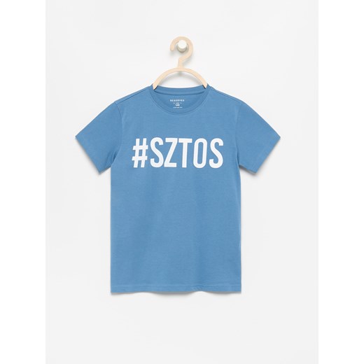 Reserved - T-shirt z nadrukiem - Niebieski  Reserved 140 