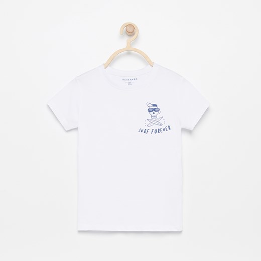 Reserved - T-shirt z nadrukiem - Biały  Reserved 110 
