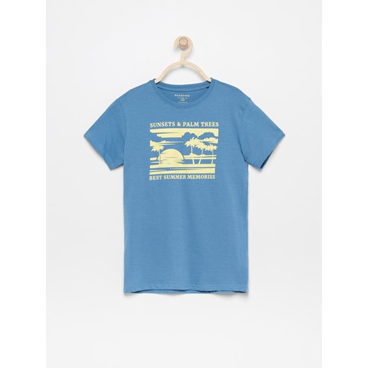 Reserved - T-shirt z nadrukiem - Niebieski Reserved  140 