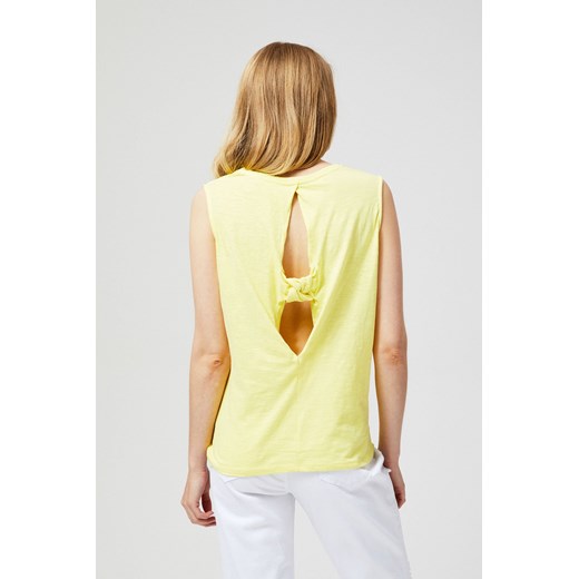 Bluzka damska żółta bez wzorów na lato 