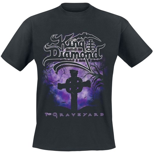 T-shirt męski czarny King Diamond z krótkimi rękawami 