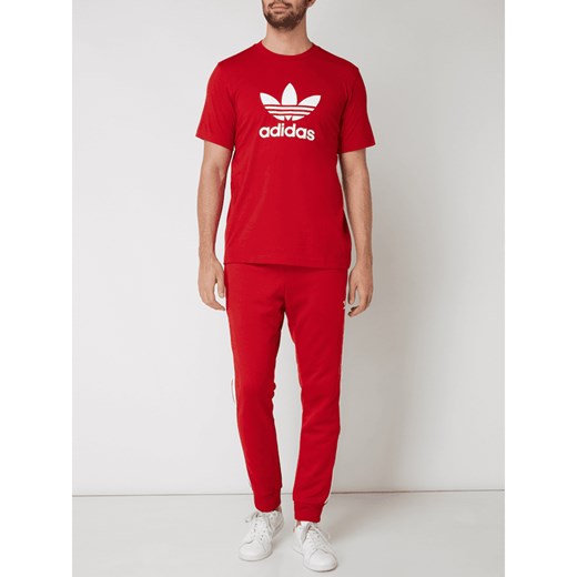 T-shirt męski Adidas Originals czerwony w stylu młodzieżowym 