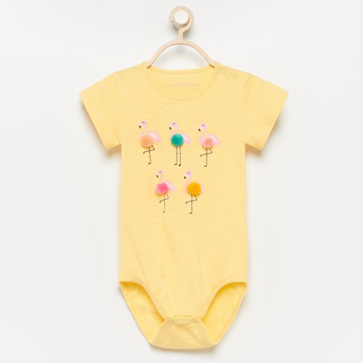 Odzież dla niemowląt Reserved bawełniana żółta w nadruki 