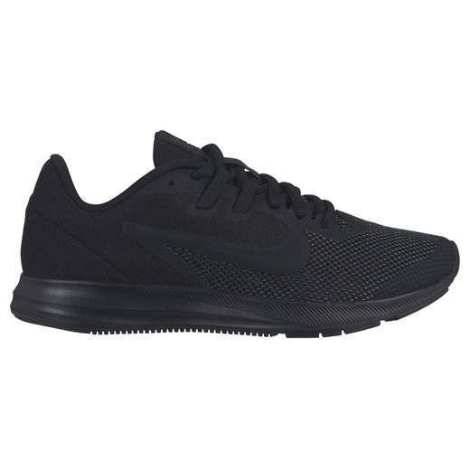 Buty sportowe damskie Nike do biegania downshifter czarne płaskie gładkie 
