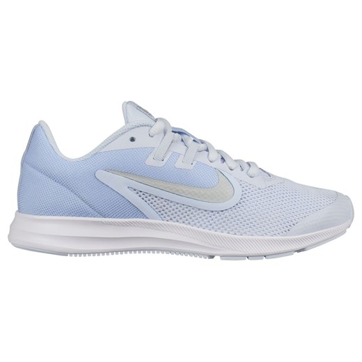 Buty sportowe damskie niebieskie Nike do biegania downshifter sznurowane gładkie 