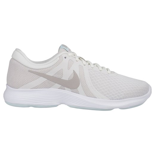 Buty sportowe damskie białe Nike do biegania revolution sznurowane płaskie bez wzorów 