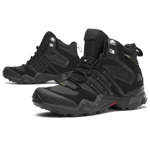 Adidas buty trekkingowe męskie czarne z gumy sportowe 