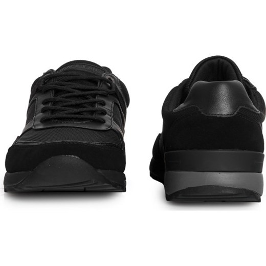 Buty sportowe męskie Versace Jeans czarne skórzane 