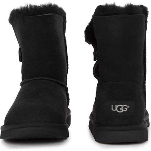 Czarne buty zimowe dziecięce Ugg bez zapięcia 