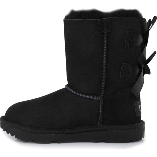 Czarne buty zimowe dziecięce Ugg śniegowce bez wzorów bez zapięcia 