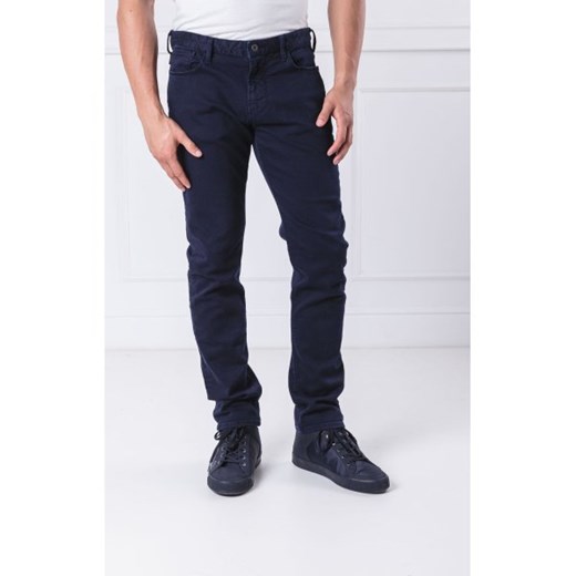 Emporio Armani jeansy męskie bez wzorów 
