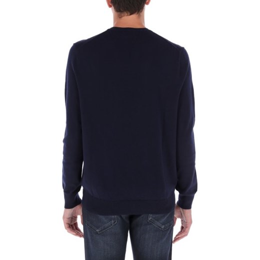Niebieski sweter męski Polo Ralph Lauren bez wzorów casualowy 