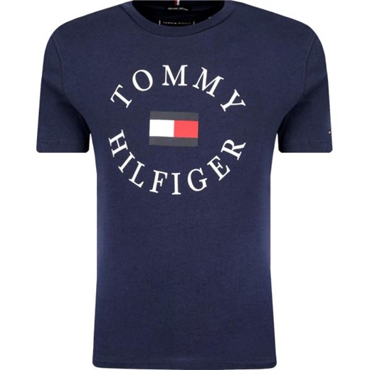 T-shirt chłopięce Tommy Hilfiger niebieski z krótkim rękawem 