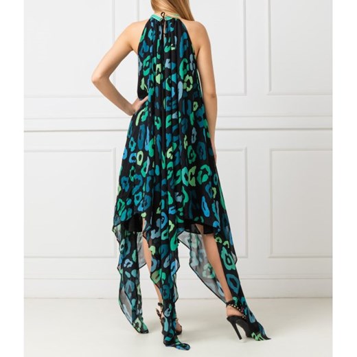 Sukienka Just Cavalli na co dzień w abstrakcyjnym wzorze bez rękawów 