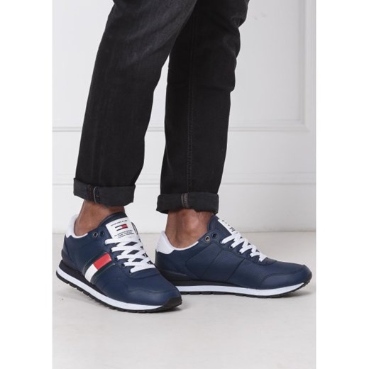 Buty sportowe męskie Tommy Jeans na wiosnę niebieskie wiązane 