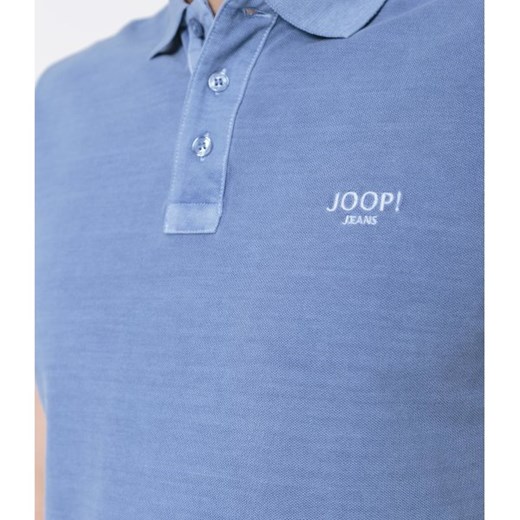 T-shirt męski niebieski Joop! Jeans casual z krótkim rękawem bez wzorów 