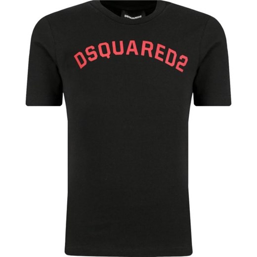 T-shirt chłopięce Dsquared2 z napisem 