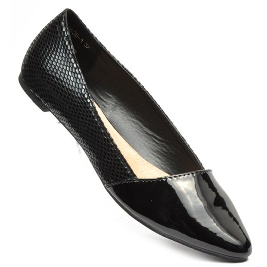 Pantofelek24.pl | Szpiczaste balerinki CZARNE Collection Paris 37 okazyjna cena pantofelek24.pl