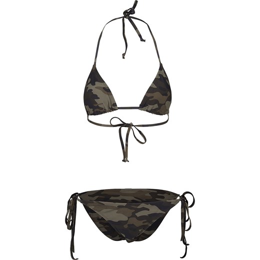 Urban Classics - Ladies Camo Bikini - Komplet bikini - Kobiety - kamuflaż Woodland  Urban Classics XL EMP