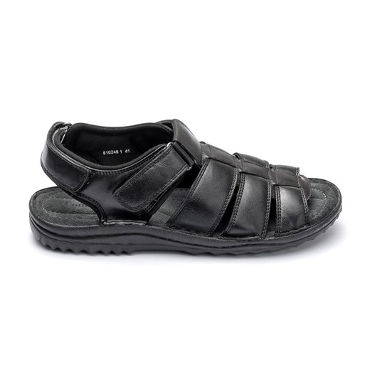 Czarne sandały męskie Comfortabel skórzane 