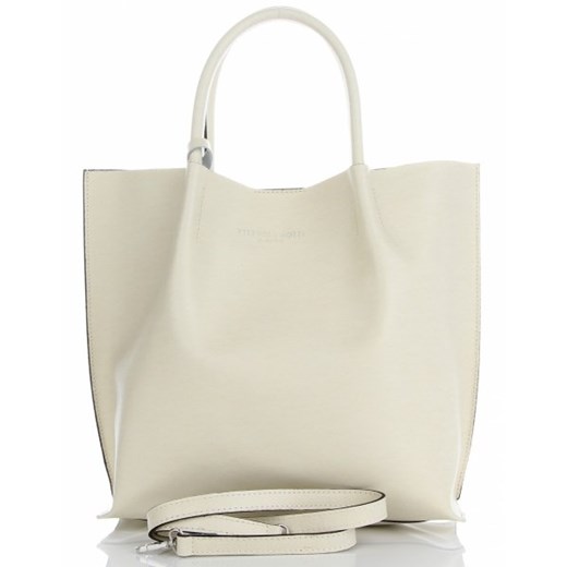 Shopper bag Vittoria Gotti z breloczkiem elegancka duża skórzana 