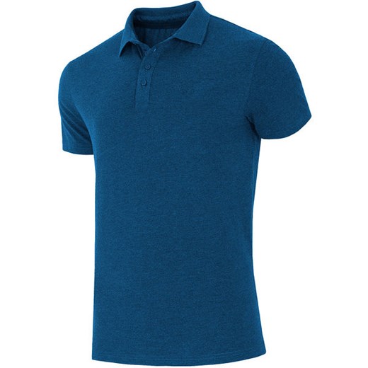 T-shirt męski Outhorn bez wzorów niebieski z krótkimi rękawami 