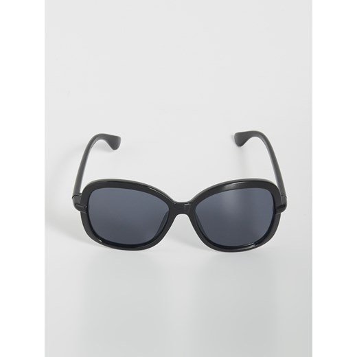Sinsay - Kwadratowe okulary przeciwsłoneczne - Czarny  Sinsay One Size 