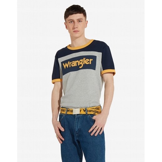 T-shirt męski Wrangler z krótkim rękawem z napisem 