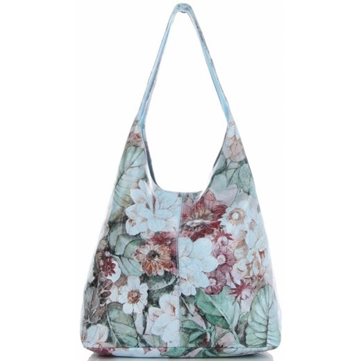 Shopper bag Vittoria Gotti duża skórzana w stylu boho bez dodatków 