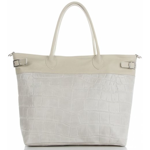 Shopper bag Vittoria Gotti biała duża 