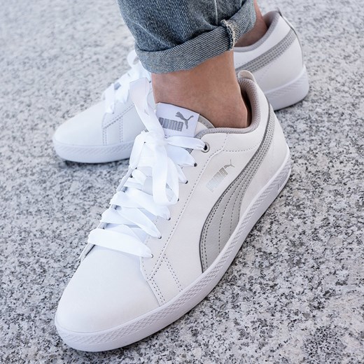 Buty sportowe damskie Puma dla siatkarzy sznurowane białe 