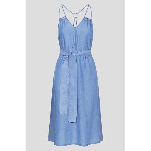 Niebieska sukienka ORSAY bez wzorów letnia midi 