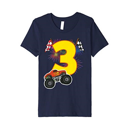 Dziecięcy T-shirt Urodziny 3 lata chłopiec Monster Truck Auto
