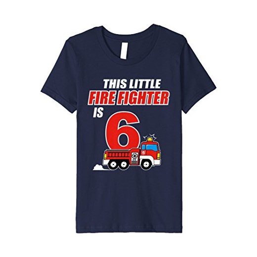 T-shirt chłopięce Boys Firefighter Birthday Shirts z krótkim rękawem z nadrukami 