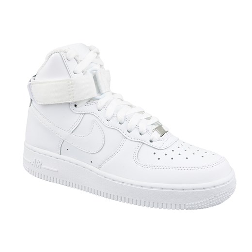 Buty sportowe damskie Nike do biegania młodzieżowe air force bez wzorów białe wiązane 