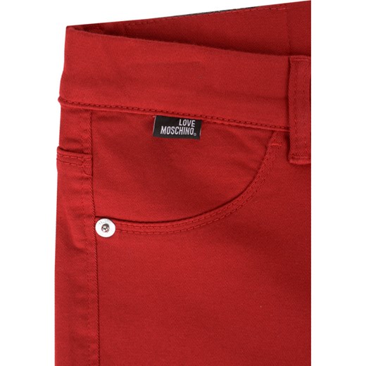 Spodnie damskie czerwone Love Moschino młodzieżowe 