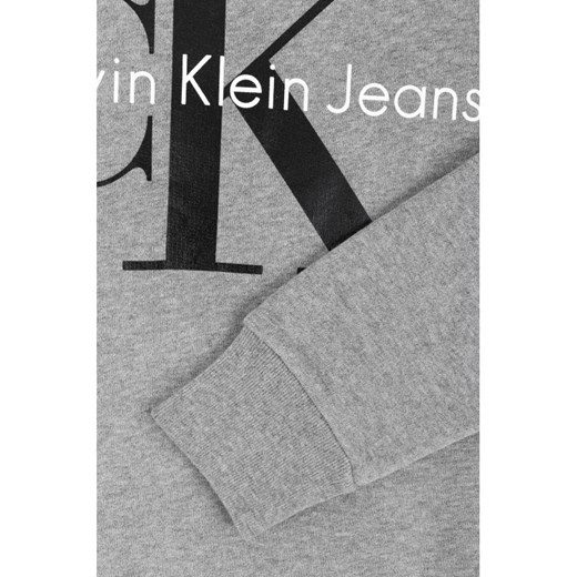 Bluza damska Calvin Klein jesienna szara krótka casualowa 