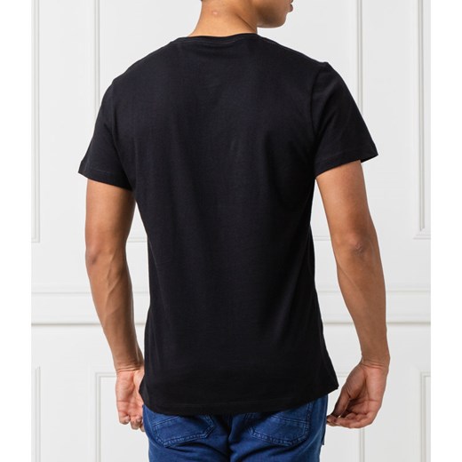 T-shirt męski czarny Pepe Jeans z krótkimi rękawami 