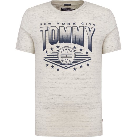 T-shirt chłopięce Tommy Hilfiger beżowy z krótkimi rękawami 