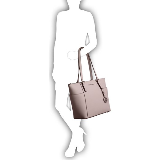 Shopper bag Michael Kors matowa skórzana mieszcząca a7 z breloczkiem elegancka 