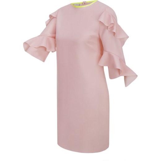 Sukienka Pinko z okrągłym dekoltem z tkaniny mini z długim rękawem 