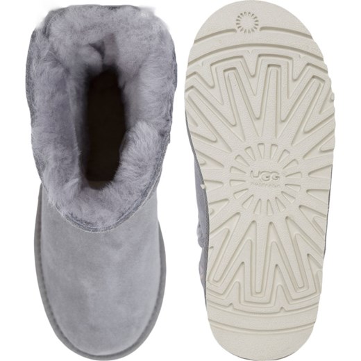 Szare buty zimowe dziecięce Ugg śniegowce skórzane 