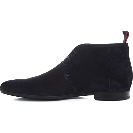 Czarne buty zimowe męskie Hugo Boss jesienne casual sznurowane 