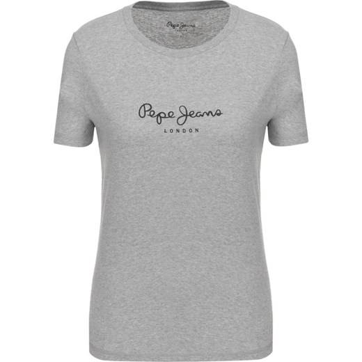 Szara bluzka damska Pepe Jeans z napisami 